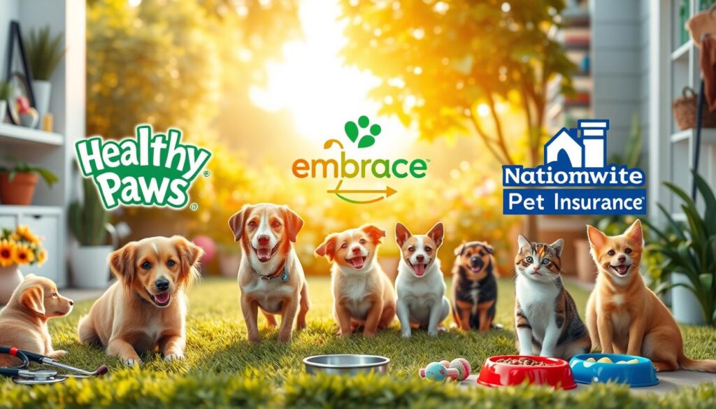 Healthy Paws, Embrace, and Nationwide Pet Insurance